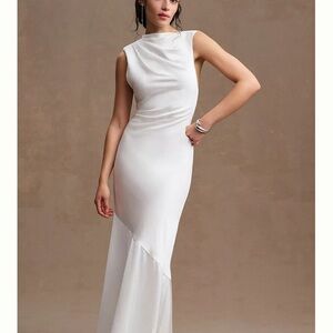 Chic Asymmetrical White Dress